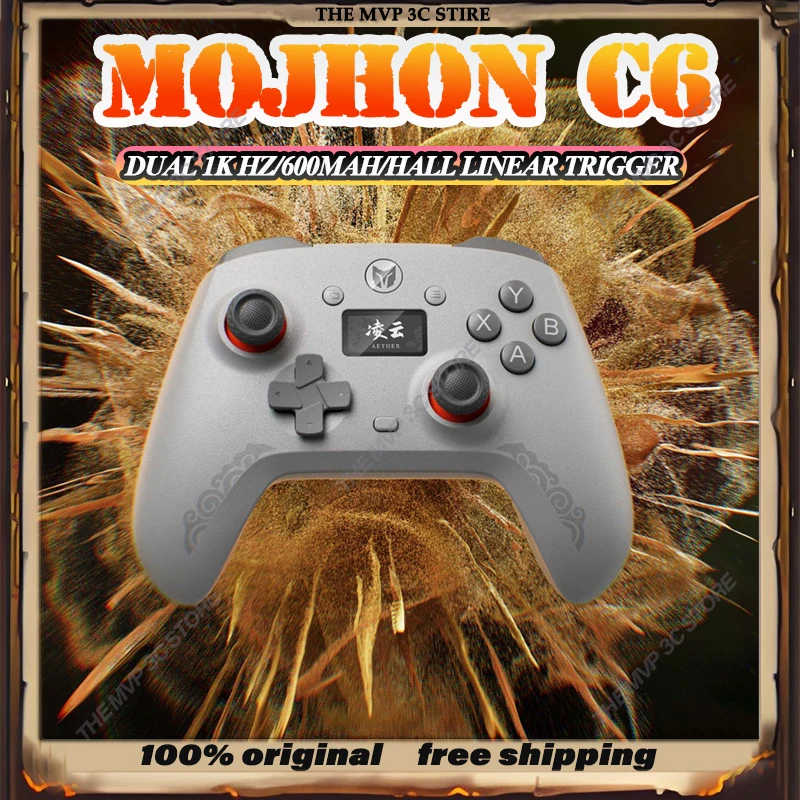 MOJHON C6 Customized Game Controller SWITCH Steam Pc Hall Linear Trigger Black Myth Wukong Wireless 1KHZ NS Laptop Gift PC