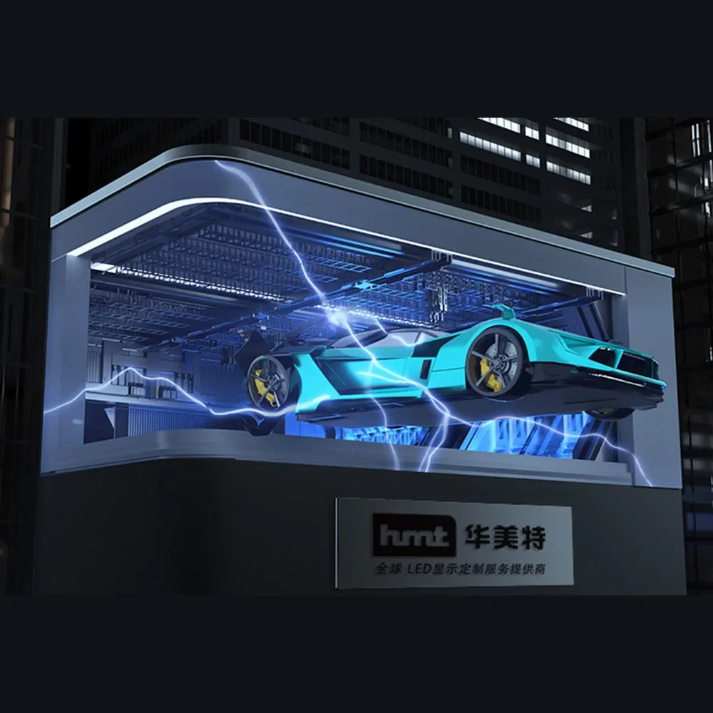 Naked Eye Pantalla Led Technology Immersive Advertising Interactive 3D Video Wall Screen Outdoor 3D Led Display