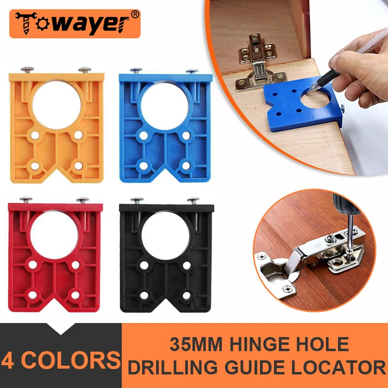 35mm Hinge Drilling Jig Set Concealed Guide Hinge Hole Drilling Locator Woodworking Hole Opener Door Cabinet Accessories Tools