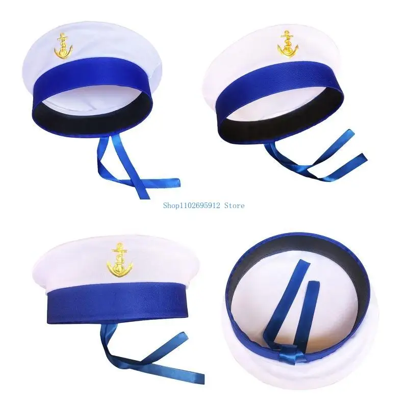 N7YE قبعة بحار بحار الكابتن زي بحار قبعة يخت الكابتن قبعة البحرية البحرية