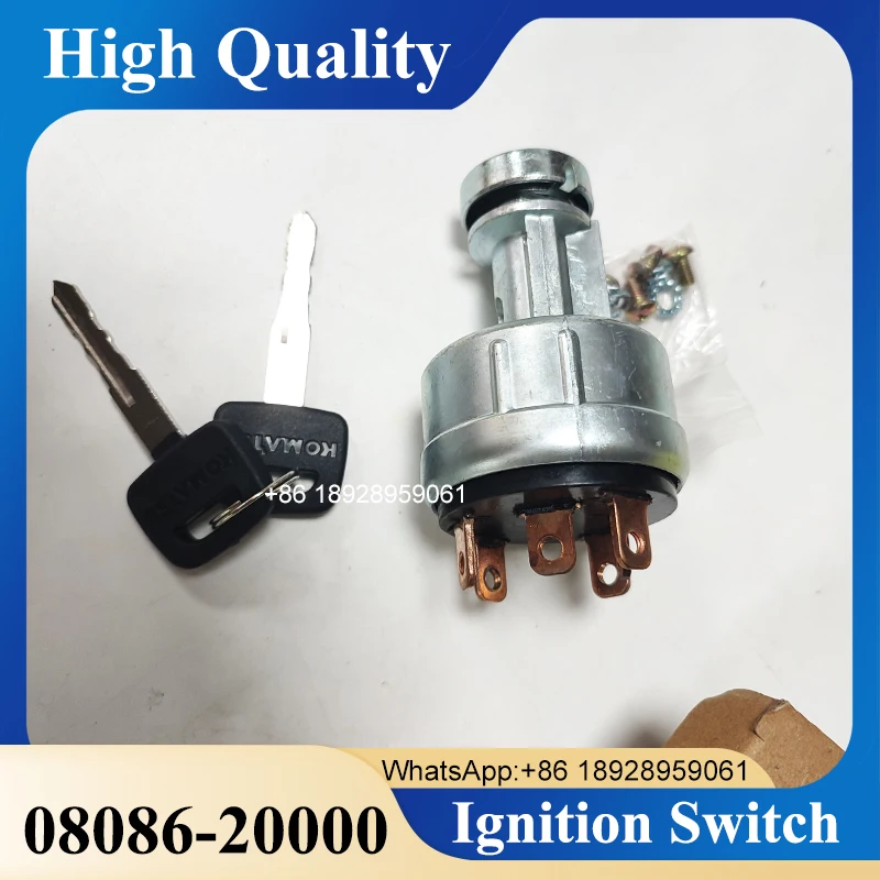 Ignition Switch 08086-20000 0808620000 for komastu pc excavator pc200-7 PC60/120/200/210-7 Door lock