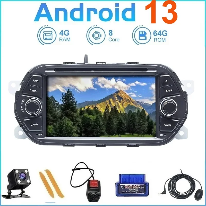 Csred 7 Android 13 Auto Radio per Fiat TIPO EGEA 2015-2017 navigazione GPS per Auto Multimedia DVD