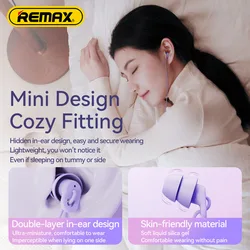 Remax Sleep auricolare Noise Cancelling In-Ear Anti-rumore tipo C 3.5mm auricolare morbido cablato per telefono cellulare Earplug Hotel Travel