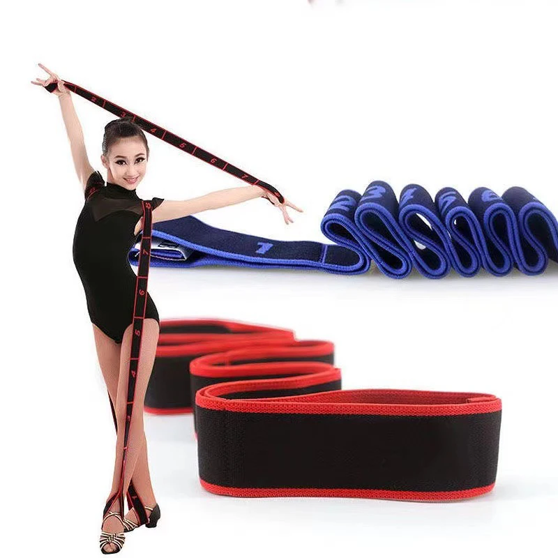 8-segment Number Belt Yoga Segment Stretch Belt High Elastic Yoga Auxiliary Stretching Belt Dance Belt Tension Belt