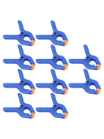 10PCS 2INCH Spring Clamps for Woodworking & Backdrop Setup with Plastic Nylon Grip & Rotating Jaws for Round & Irregular Objects