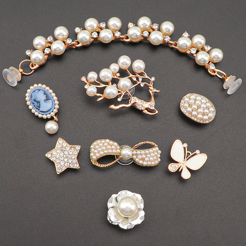 1PCS New Jewelry Shoe Charms Pins Shoe Chain Decorative Buckle Diamond Garden Shoes Accessories for Girls Boys Gifts