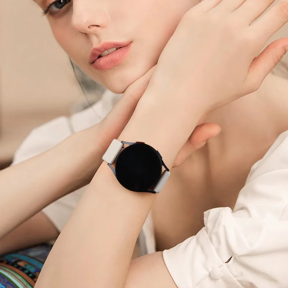 20mm Soft Silicone Band For Samsung Galaxy Watch 7 6 5 4 40mm 44mm/Watch 4 6 Classic/Active 2/5Pro 45mm/Watch 3 41mm Bracelet