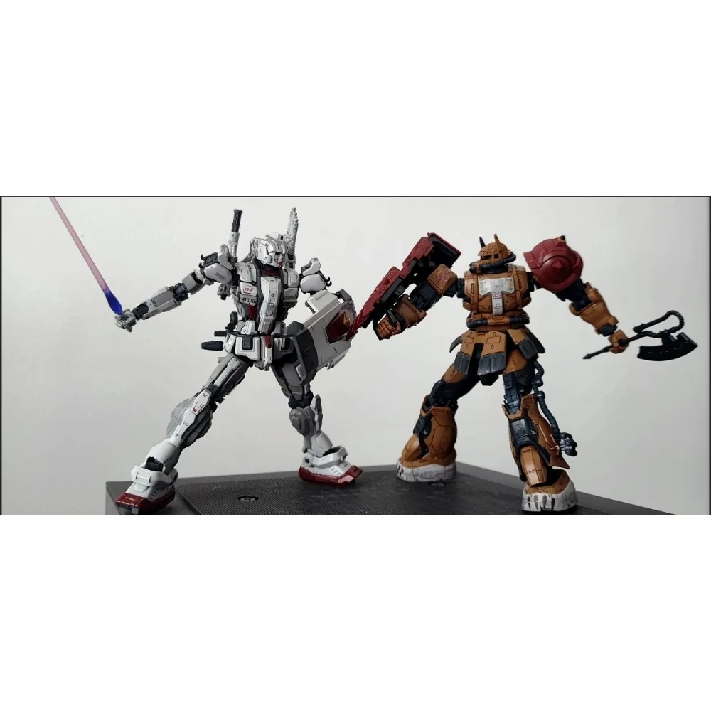 

In Stock Original BANDAI HG 1/144 RX-78[G]E GUNDAM EX [RFV] & MS-06F ZAKU Ⅱ F TYPE SOLARI [REV] Ver. Assembly Anime Model Toys