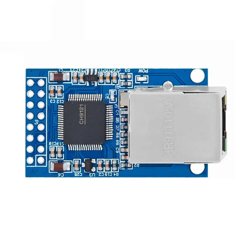 [A92Z!NEW】 CH9121 TTL To Ethernet Converter Module 10/100Mbps, For STM32 MCU,RS232 RS485 Serial Port Support