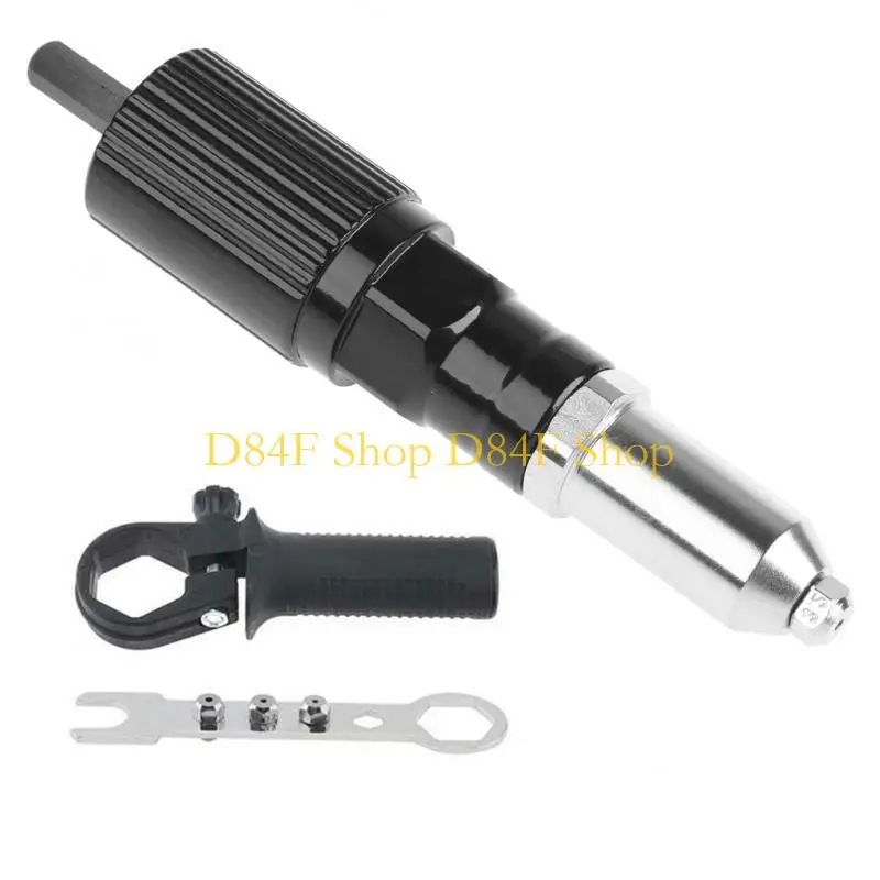 D84F ترقية مجموعة أدوات التثبيت محول الحفر التثبيت المبرشم إدراج أدوات الجوز آلة التثبيت آلة التثبيت الكهربائية #6