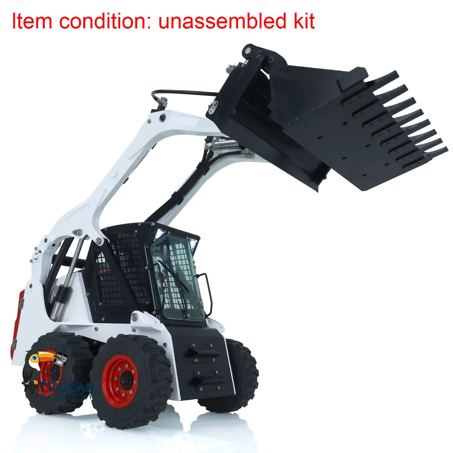 LESU 1/14 Metal Aoue-LT5H Wheeled Skid-Steer RC Loader Hydraulic DIY Model Sound Construcltion Car Model THZH1449