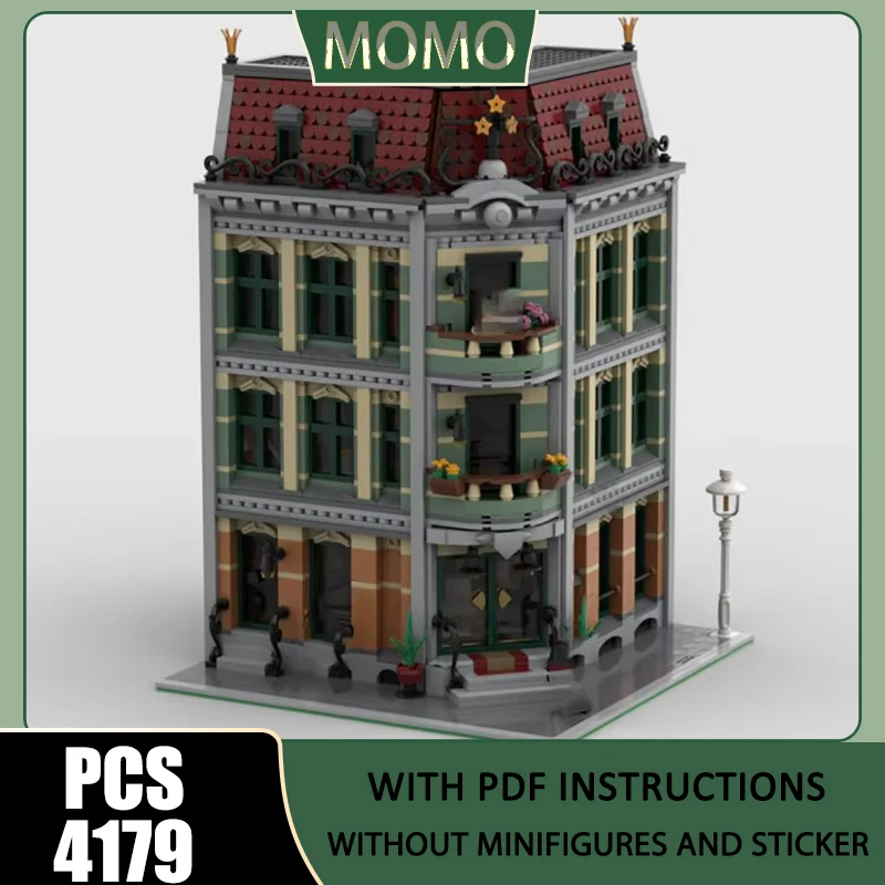 City Street View Model Moc Building Bricks Modern Art Gallery ​​​​​​Model Technology Block Gift Christmas Toys DIY Set Assembly