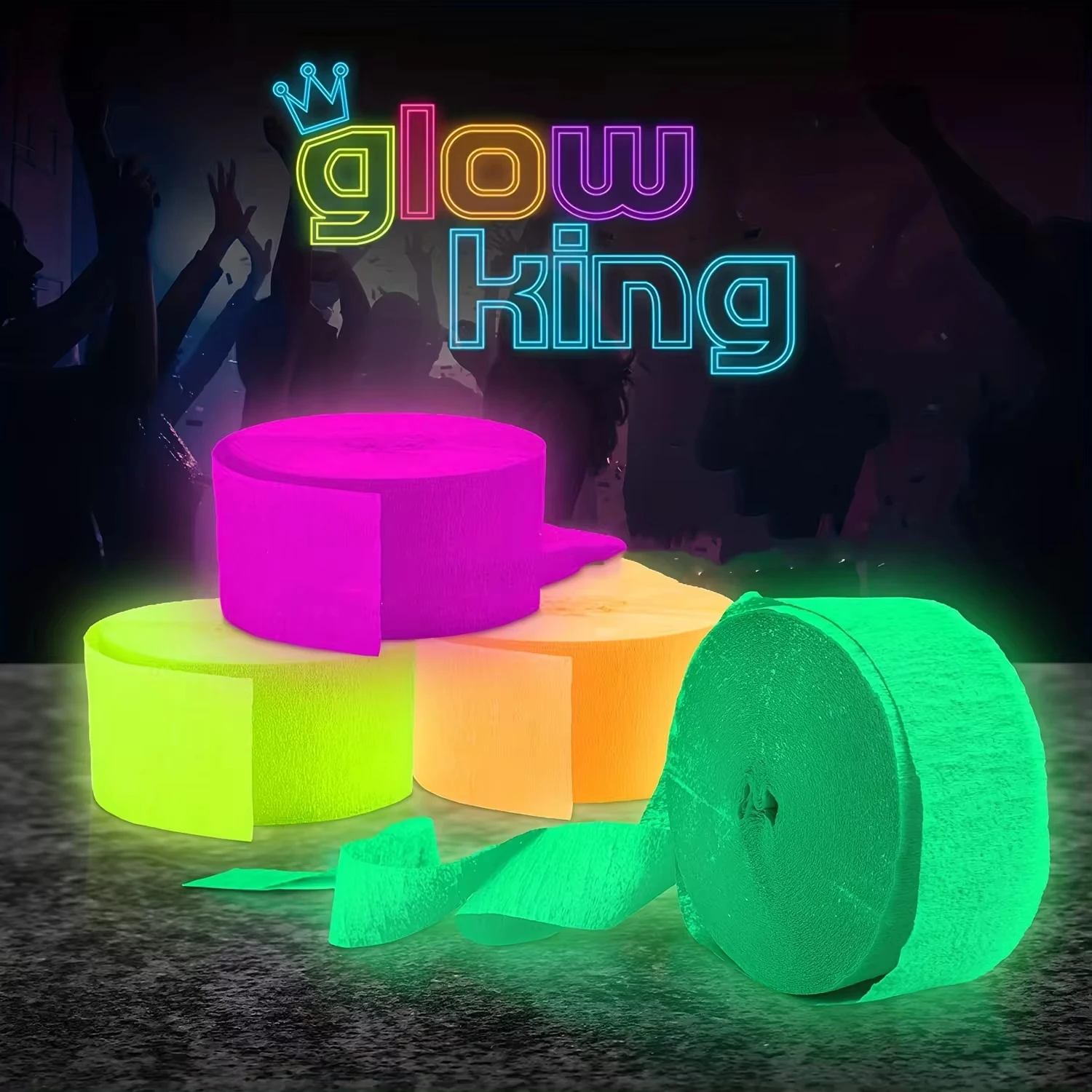 1 Stück Farbe fluor zierende Party Papierrolle Papier band Geburtstags feier Hintergrund Wand dekoration Foto Requisiten
