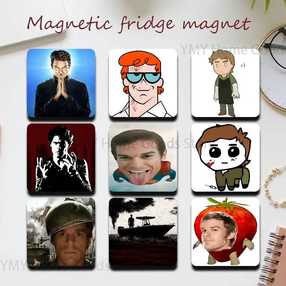 D-Dexter Cute Michael C Cartoon Fridge Magnetic Magnet PVC Memorial Decor for Family Friends Students Adults