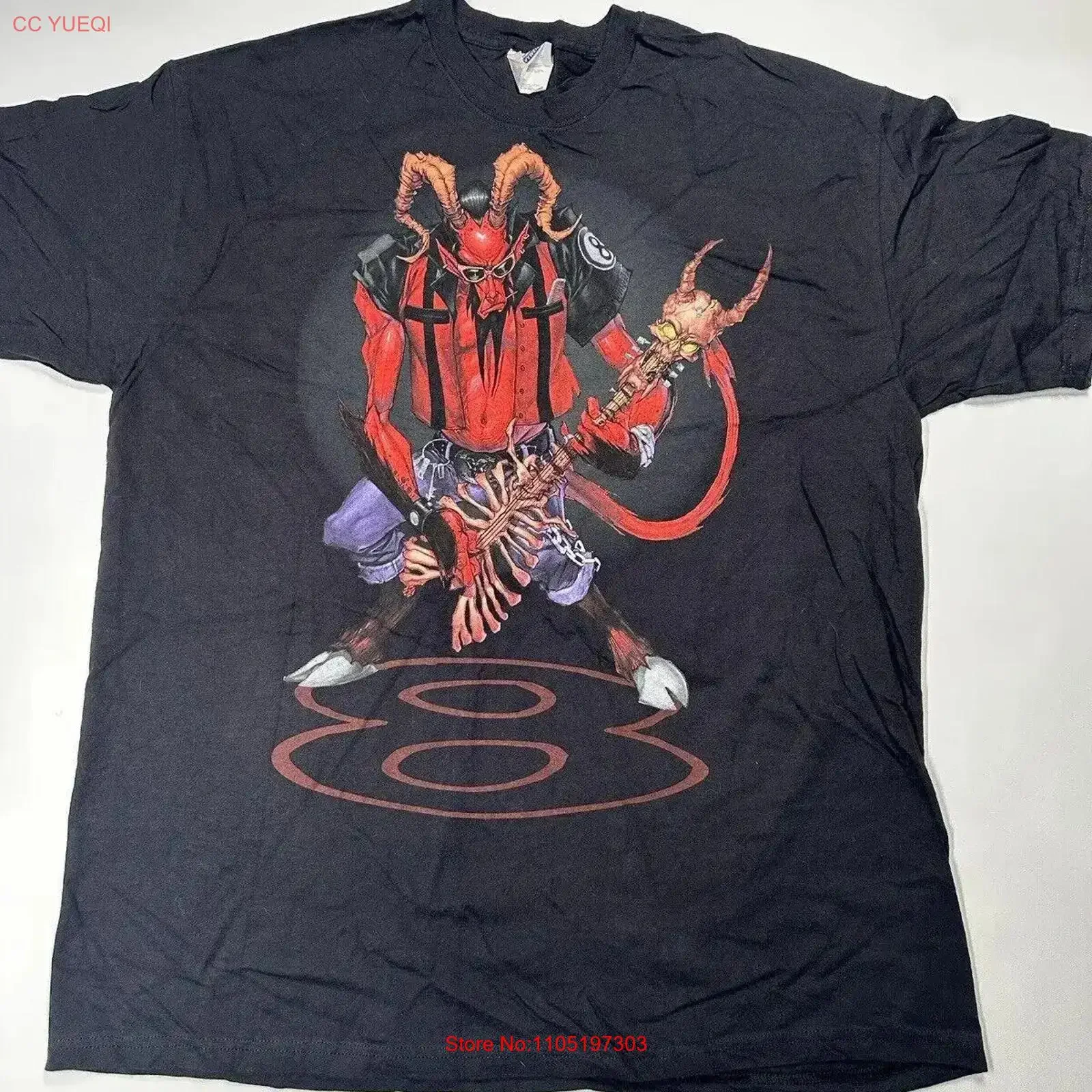 Vintage Guitar Hero 3 Devil 8 T Shirt 2007 vintage Washed graphic Unisex Versatile Slightly Comfortable designer clothes