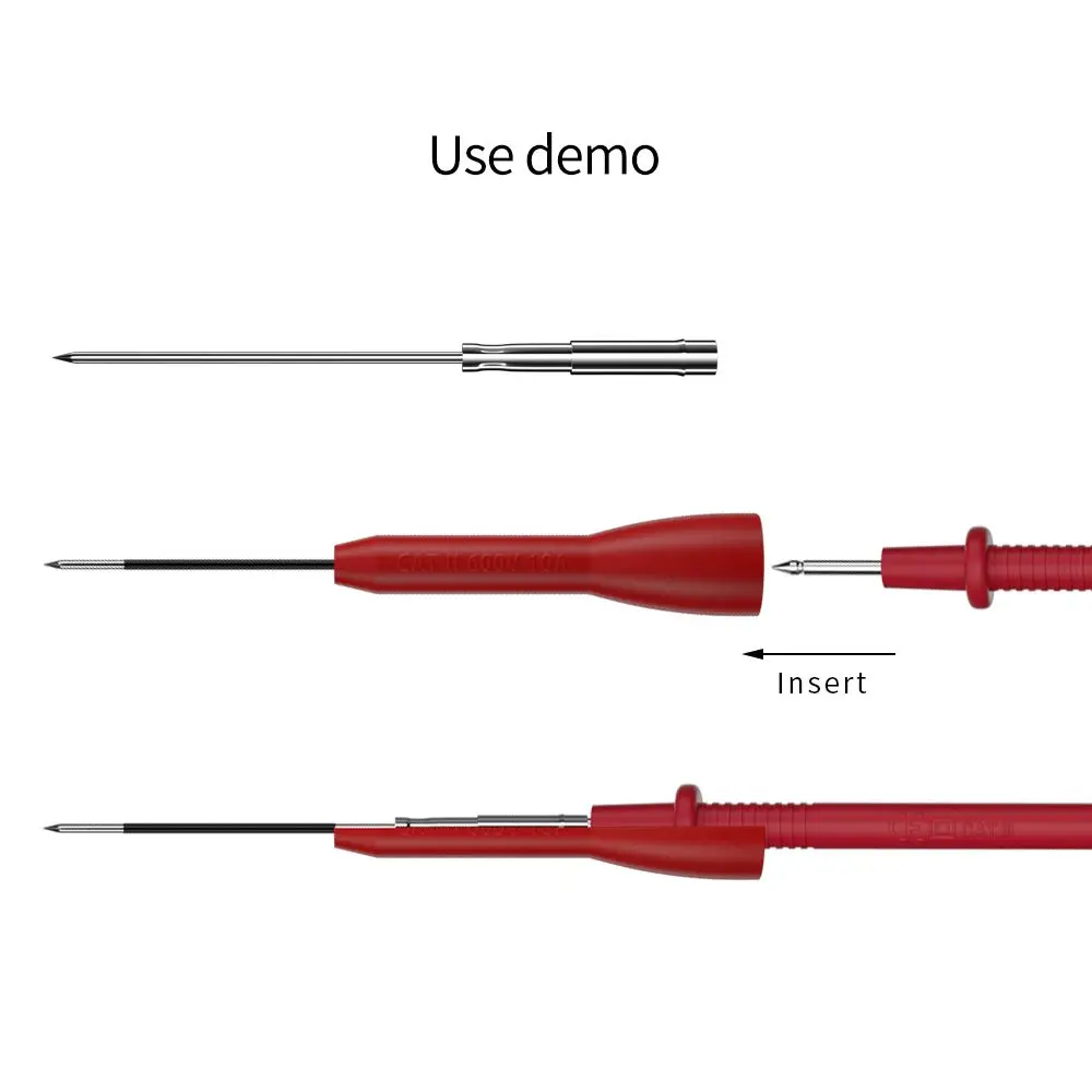 Wysokiej jakości 2mm przewody pomiarowe 1mm profesjonalny multimetr sonda ze stali nierdzewnej zestaw igieł sonda testowa