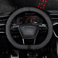 For Leather Car Steering Wheel Cover Interior Accessories For Audi Quattro A3 A4 A6 A5 Q5 A1 Q7 Q3 Q2 Q8 A7 A8 TT S1 SQ5 RS