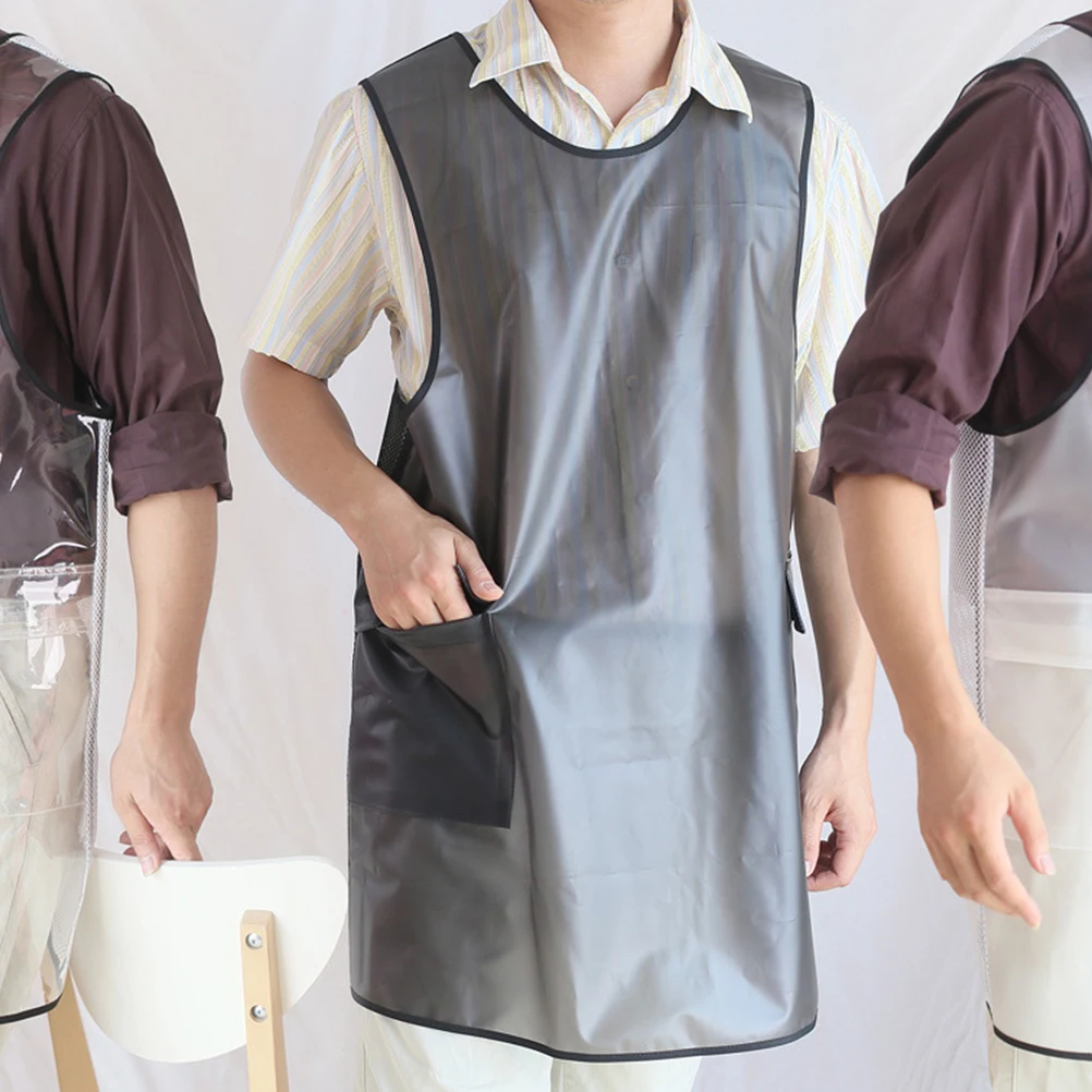 

Waterproof Apron PVC Sleeveless Kitchen Store Household Long Use Transparent Men Women Pet Clothes Clean