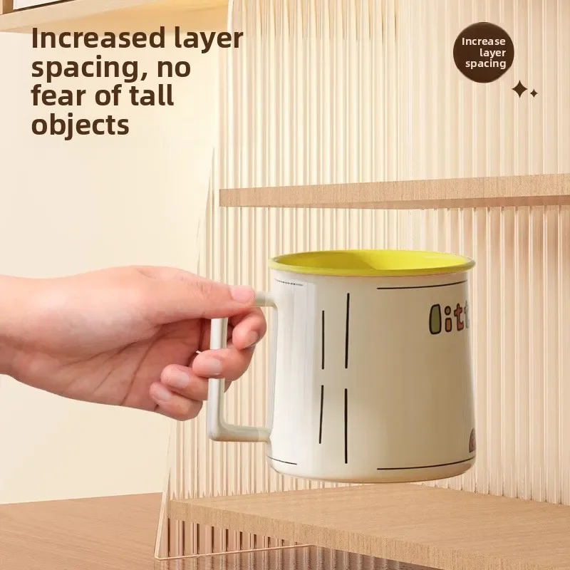 Estante de escritorio Portavasos acrílico Portavasos de agua Estante de almacenamiento multicapa para el hogar