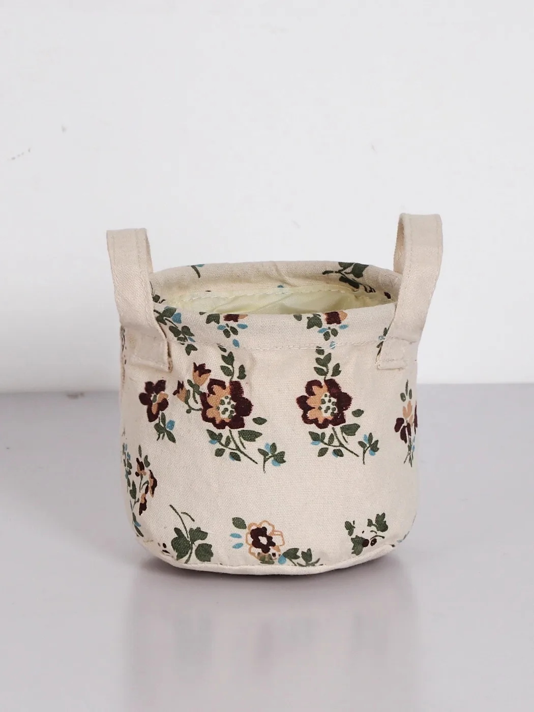  Cosmetic Storage Basket Desktop Organizer Small Wier Basket Cotton Material Study Room Use Daily Household Storage