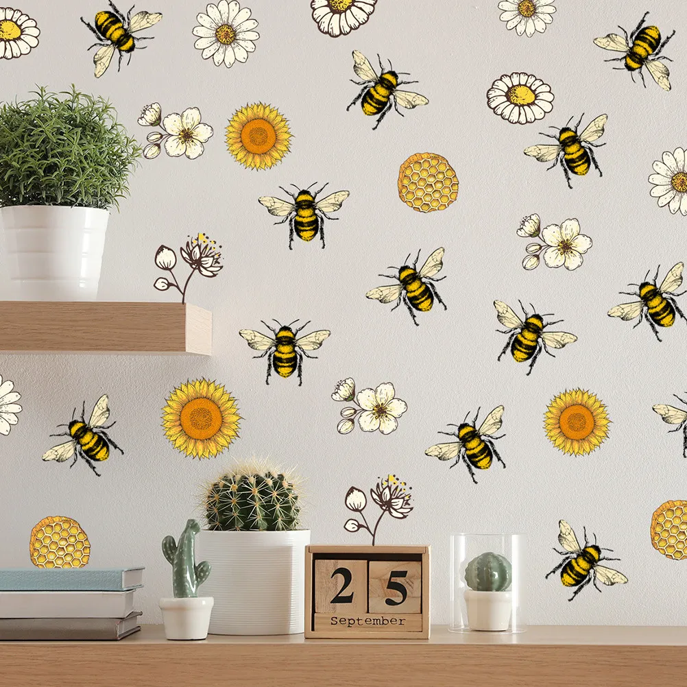 Nursery Wall Stickers Cute Decals Garden Flower DIY PVC Flowers Mother's Day Sunflower view 4