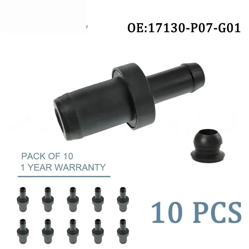 

10 Uds 17130-P07-G01 válvula PCV coche para Honda CR-X Civic Ferio HR-V Edix Domani D17A, B16A2, D12B1, D13B2, D13B3, D17A2, D1