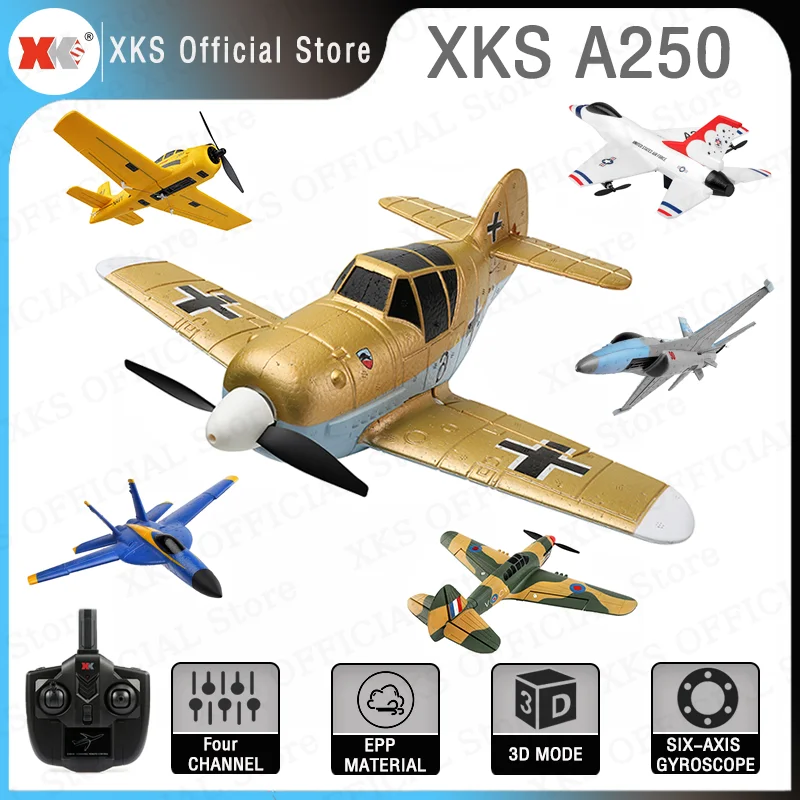 

WLtoys XKS A190 A200 A210 A250 A290 RC Airplane 2.4G 4Ch 3D/6G Aircraft 6-Axis Gyro Epp Fixed Wing RC Plane Toy Gift for Kids