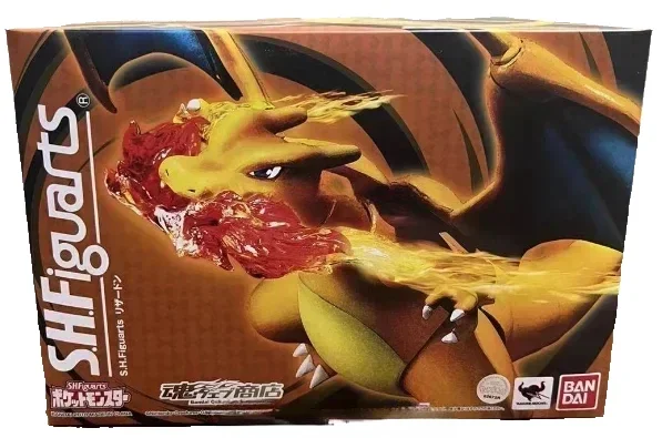 Bandai-Figurines d'action Pokémon, S.H.Figuarts, SHF, Charizard, Anime Figure, Jouets pour enfants, Modèle à collectionner, Ornements, Original