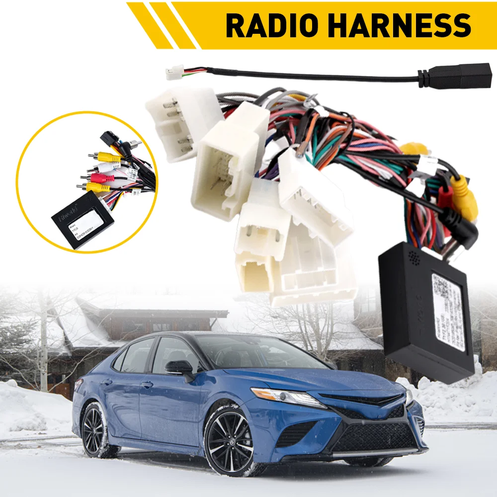 For Toyota AMP Car Stereo Radio Power Harness Cable Wire Adapter Kit JBL AMP Car Android Player Radio Adapter Power Connector
