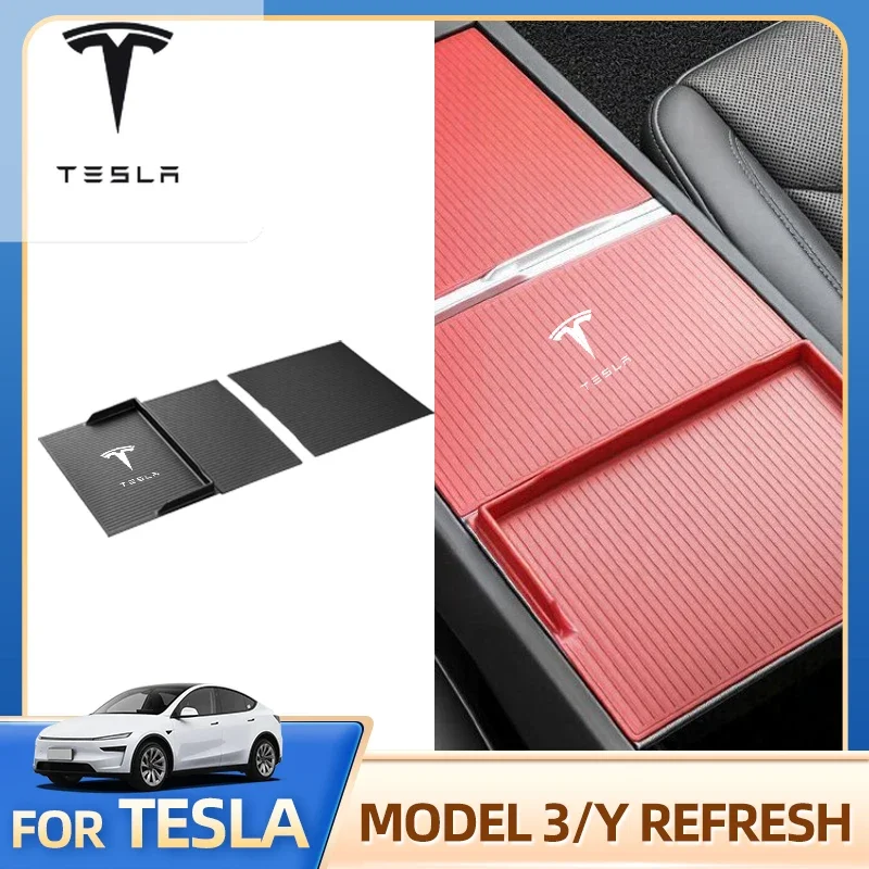 

For Tesla 3 Y Juniper Highland 2025 Updated Static Control Panel with Silicone Anti Pad For Interior Non-Destructiv Car Sticker