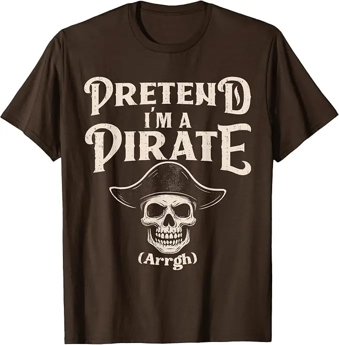 Stell dir vor, ich bin ein Piratenkostüm Lustiges Halloween-Buccaneers-Meme-T-Shirt Y2k-Humor Halloween-Kostümparty Piraten-Sprüher-T-Shirt Neuheit – Detail 9