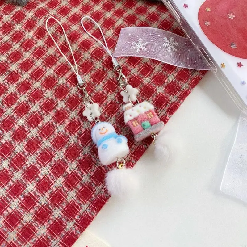 91AF Soft Material Snowman Keychain Warm Comfortable Winter Essential Cozy Touch