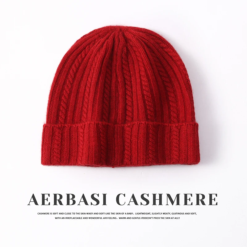 

Cashmere Hats for Women 2024 Winter Beanies Knitted Solid Color Hat Autumn Female Beanie Caps Warmer Bonnet Ladies Casual Cap