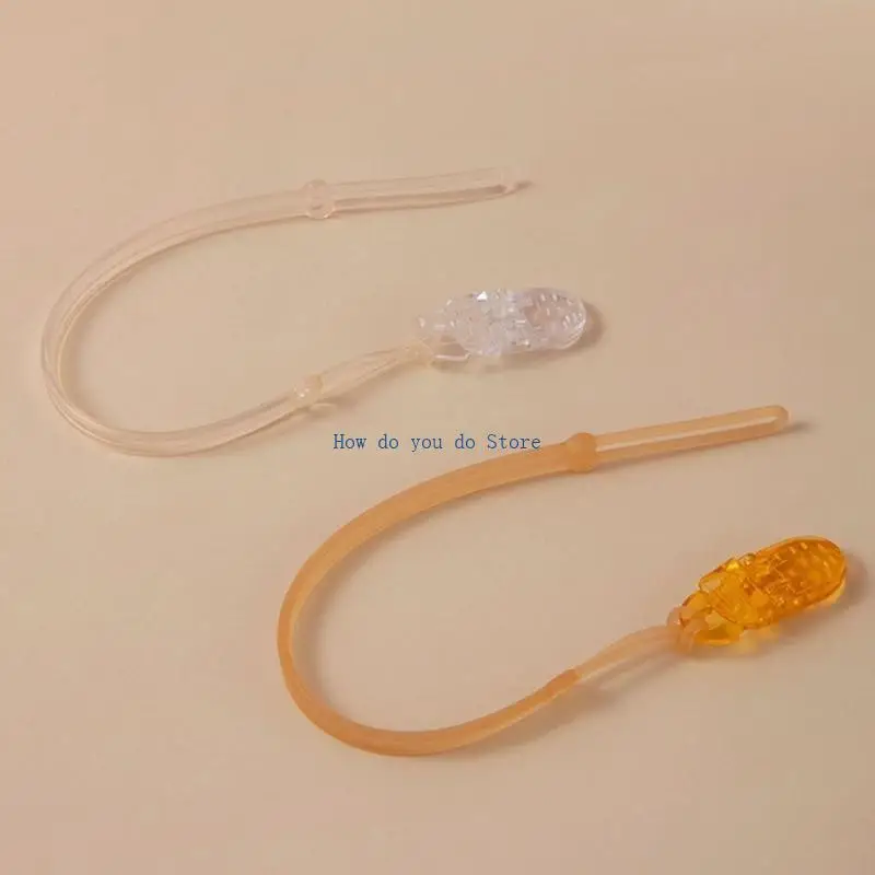 مشابك الدمية من السيليكون 19QF للأولاد والبنات، سلاسل اللهاية وحاملات المقود هدية