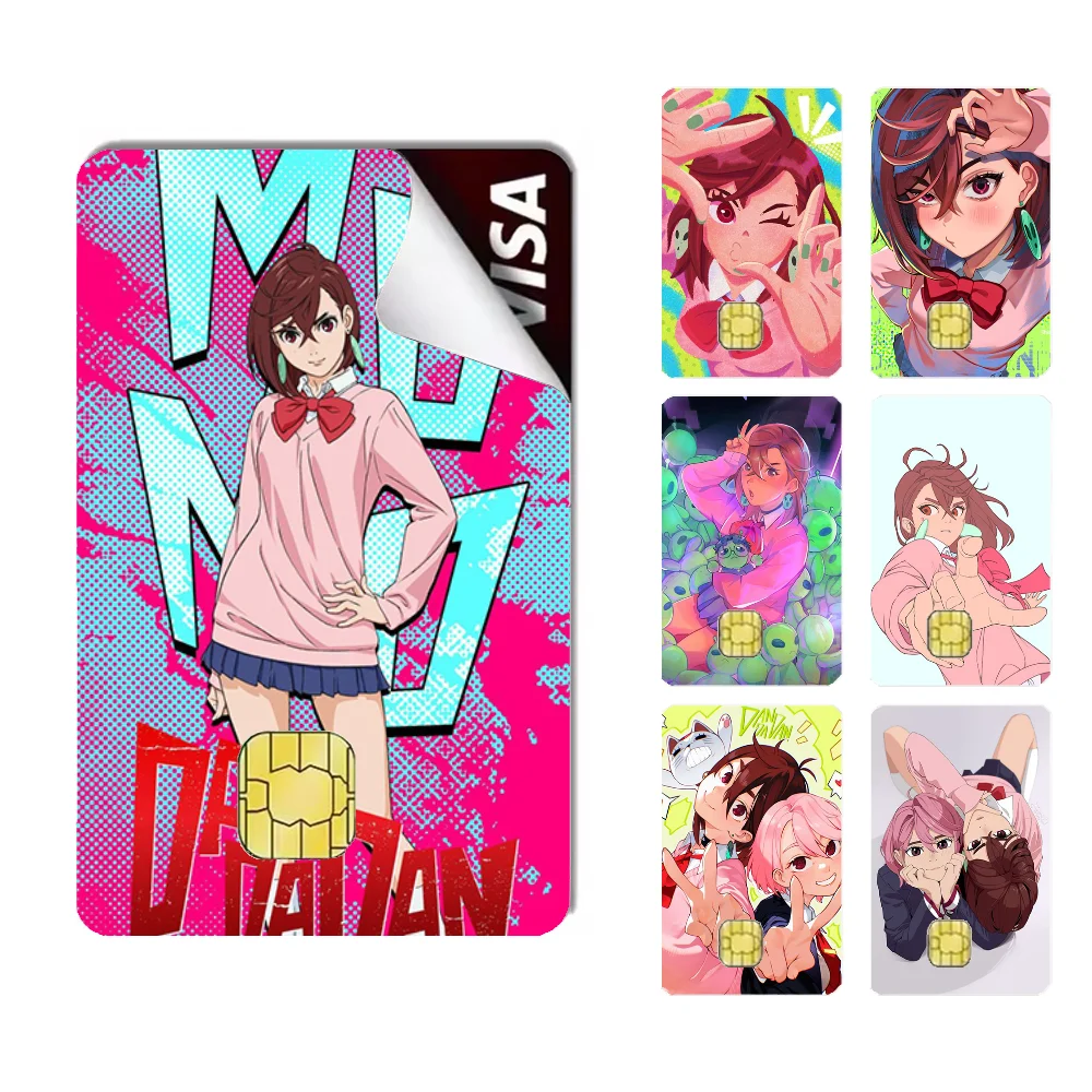 Momo Ayase D-Dandadan Stickers Cartoon Credit Card Visa Debit Bank Charge Card Bus Metro Waterproof Sticker Decal Decoration