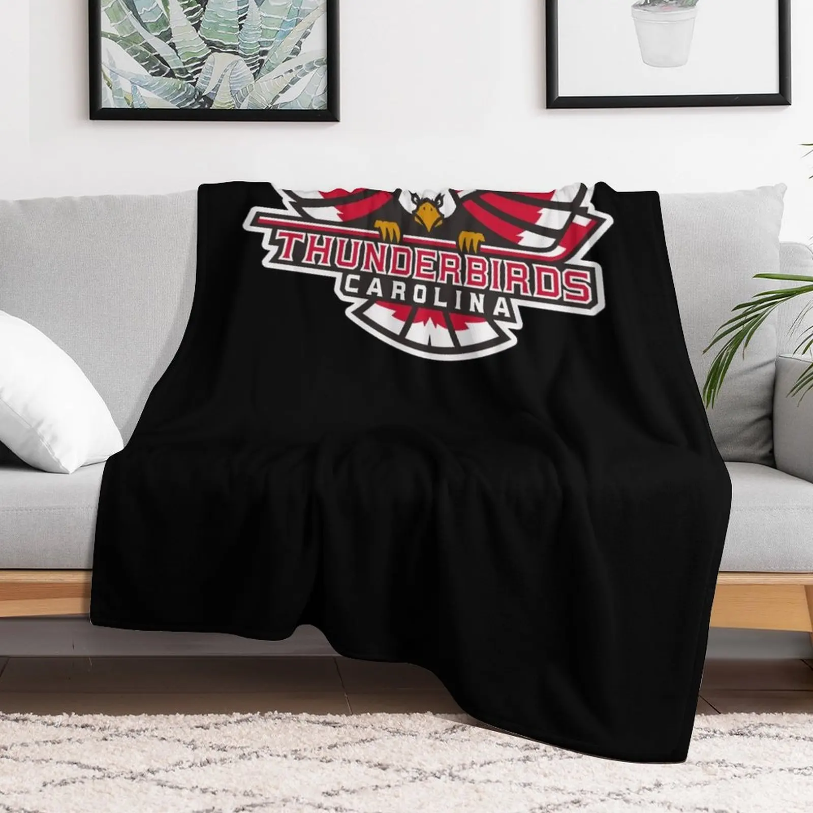 Carolina Thunderbirds Throw Blanket Plush Loose Sofa Quilt For Sofa Thin Blankets