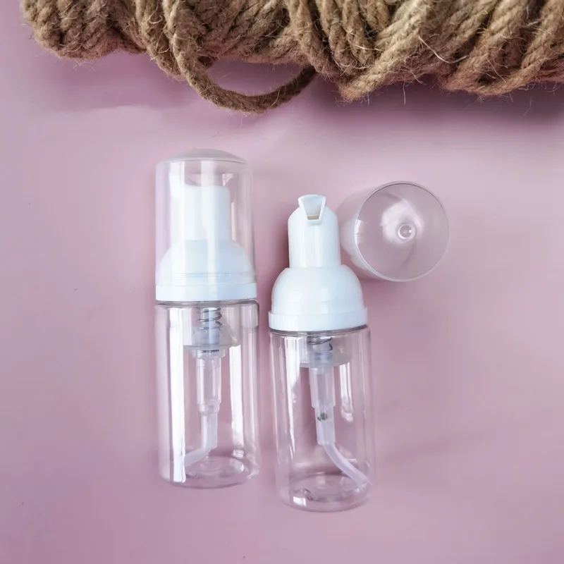 

200pcs 30ml 1oz Transparent Plastic Foaming Bottle Soap Mousses Liquid Dispenser Lotion Shower Gel Foam Pump Cosmetic Bottles