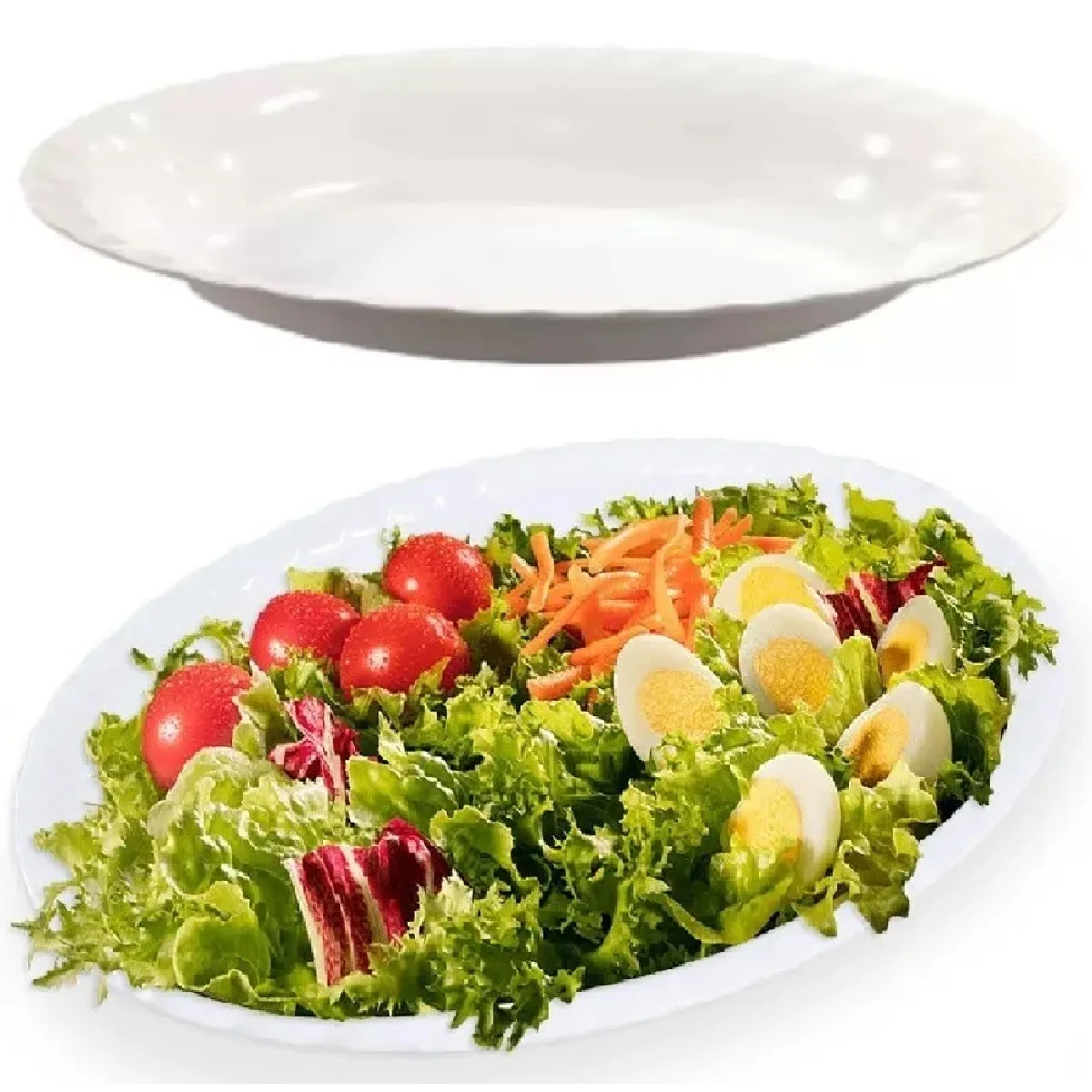 10 Dishes Mischievres Melamine Oval Buffet Salad 26cm