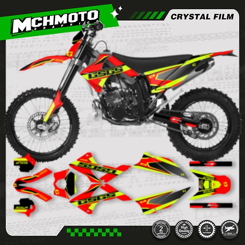 

MCHMFG для GASGAS EC 2010 2011 MC 200 250 300 350 пользовательские графические фоны для команды наклейки для 3M комплект наклеек 016
