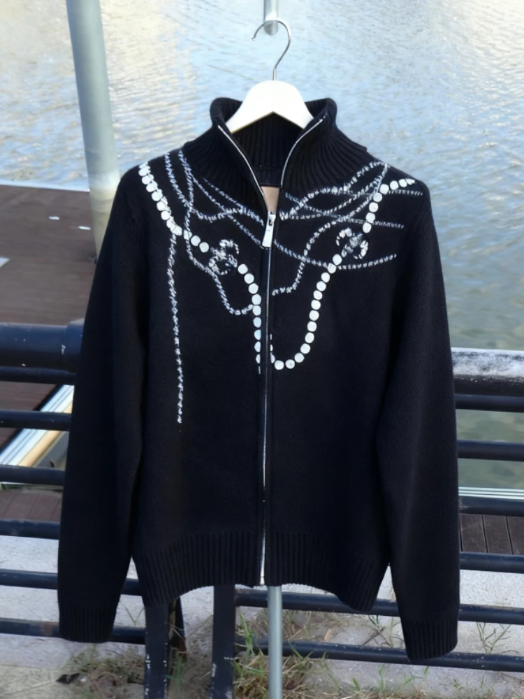 

Y2K Korean Thin Bow Knitted Cardigan Female Sweet Lace Japanese Loose Sweater Office Lady Autumn Winter Oversized Y2k Outfits