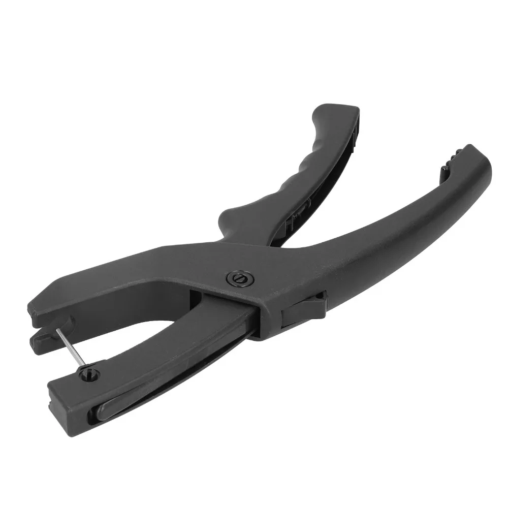 Black Ear Tag Applicator Plier Plastic Lightweight Ear Tag Puncher Spring Assisted Structure Iron Livestock Ear Tagger