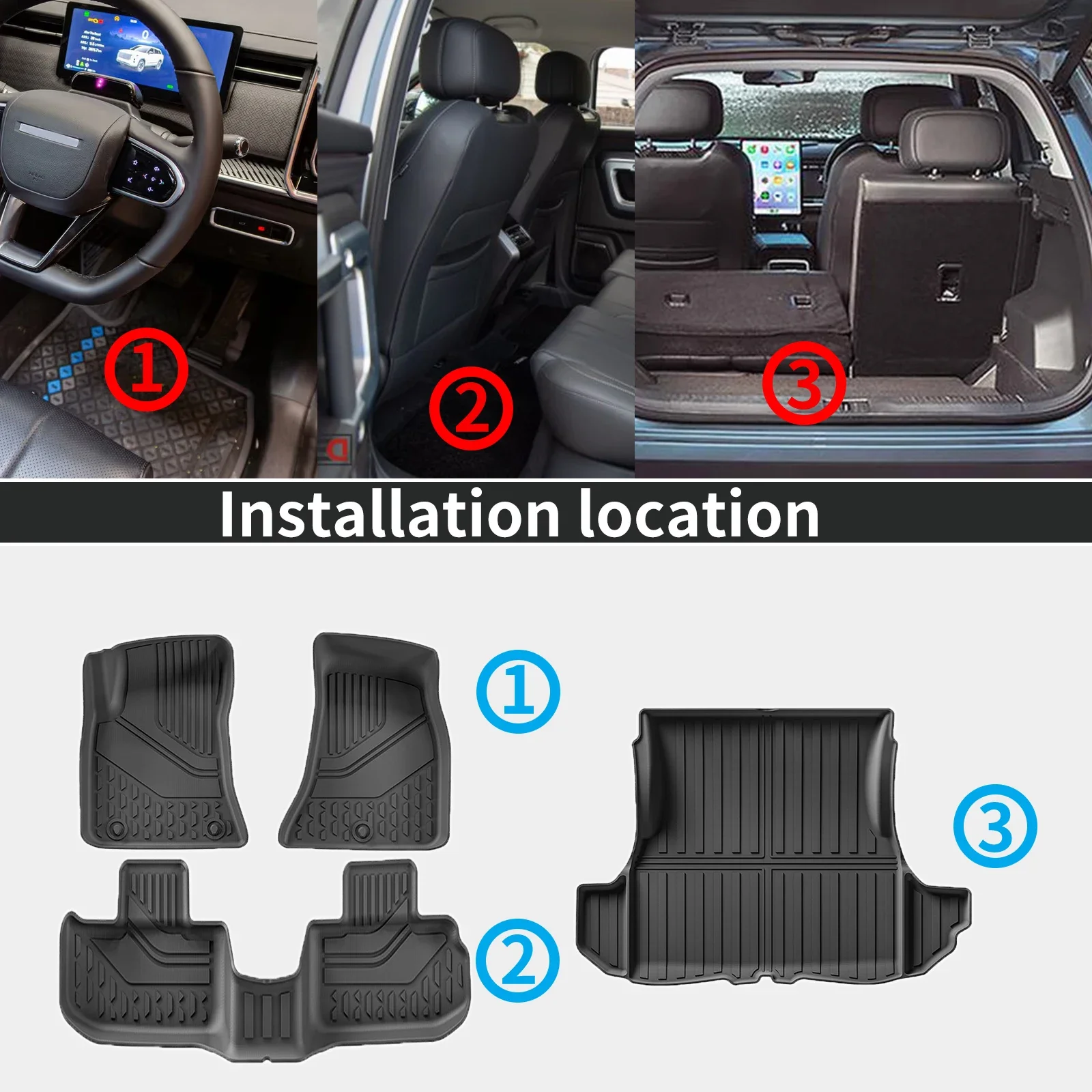 for Dodge Challenger RWD 2011-2023 US Version High Grade TPE Trunk Mat Non-Toxic Odor Free Eco Friendly Custom Fit Car Supplies