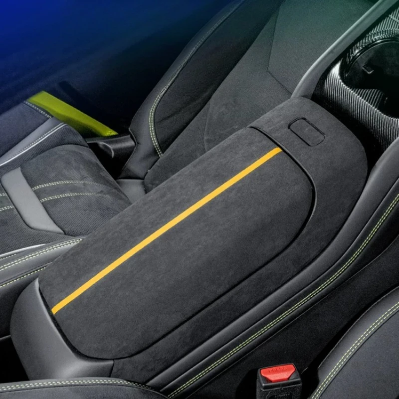For LYNK&CO 07GT High end suede armrest box cover decoration sticker interior modification accessories
