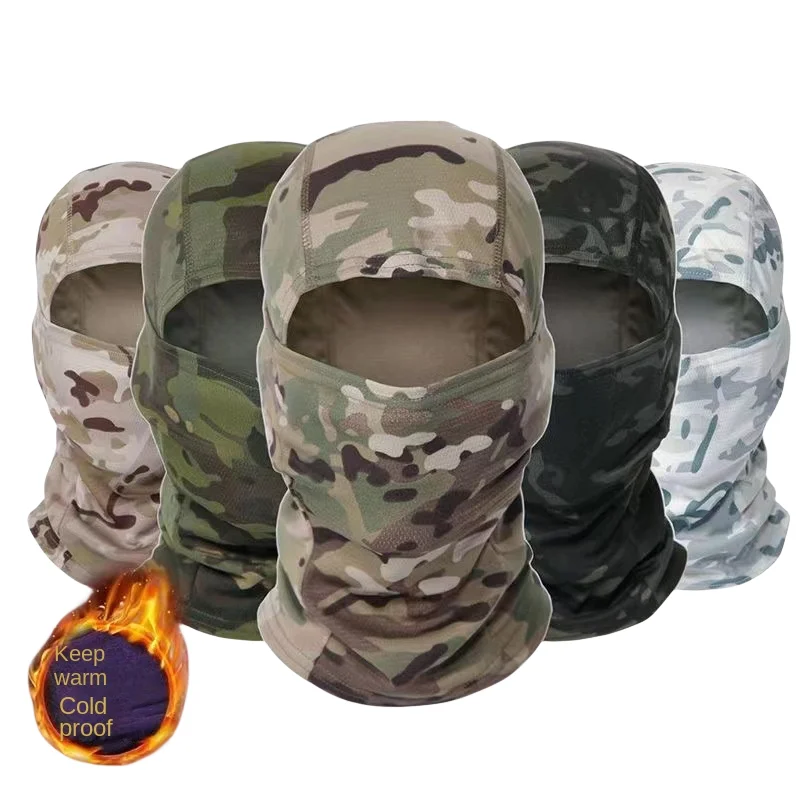 

Velvet Padded Winter Outdoor Sports Hiking Running Camouflage Headgear Windproof Warm Dustproof Outdoor Mask