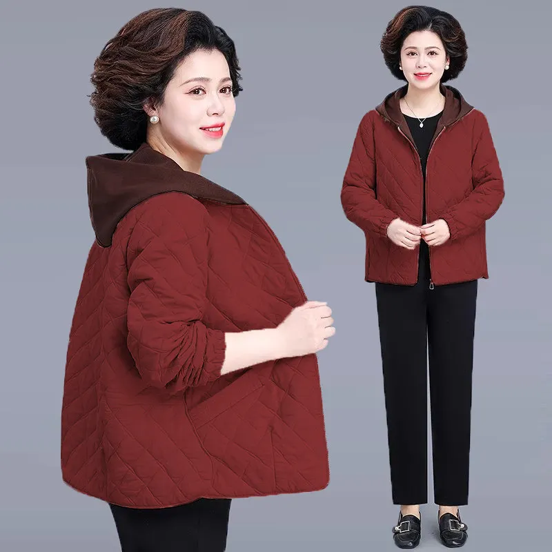 

Женская хлопковая куртка с капюшоном и вставками, повседневная, весна-осень 2026