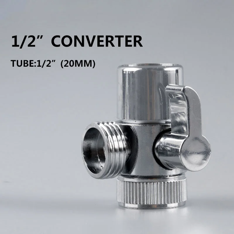 

1/2 Tube Alloy Single Cut Valve Diverter Switch 20mm Water Divider Conversion Faucet New Kitchen Tool Water Inlet Accessories