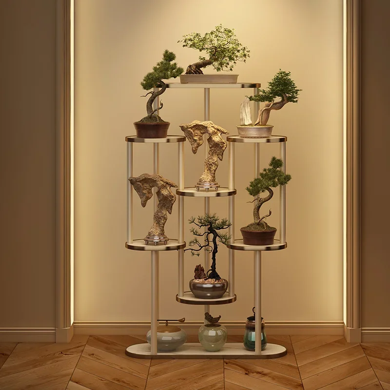 Potted plant rack  Living room floor-to-ceiling display rack Light luxury high-end plant display rack Indoor