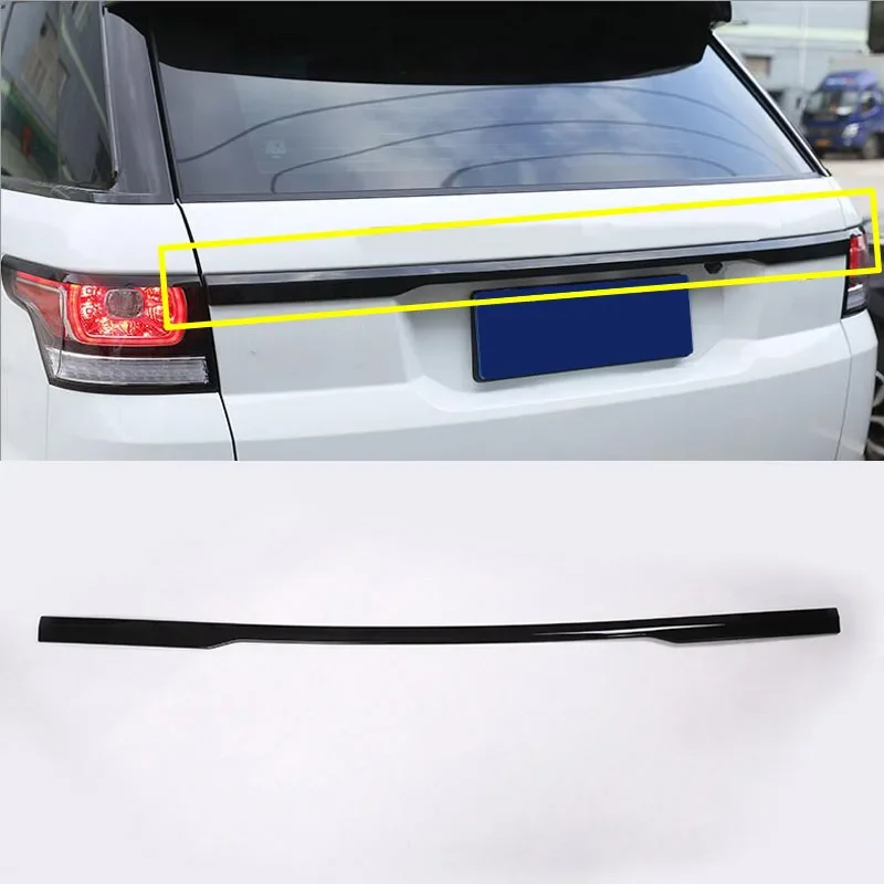 For Range Rover Sport RR Sport 2014-2021 ABS Gloss Black Car Rear Trunk Lid Tailgate Decorative Strip Car Accessories