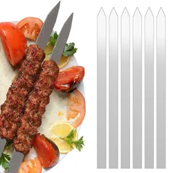 2cm X 40/50cm 플랫 바베큐 케밥 꼬치 Shish Kabab 터키 그릴 케밥 굽고 Koubideh 브라질 스타일