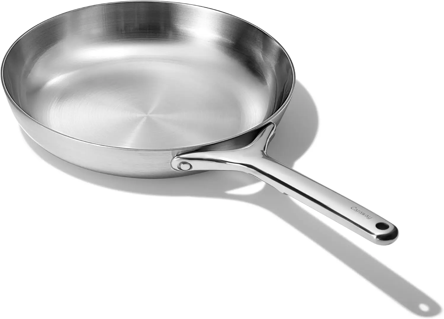 

Caraway Stainless Steel Fry Pan (2.7 qt, 10.5") - 5-Ply Stainless Steel Pan - Oven Safe & Stovetop Agnostic - Non Toxic, PTFE &